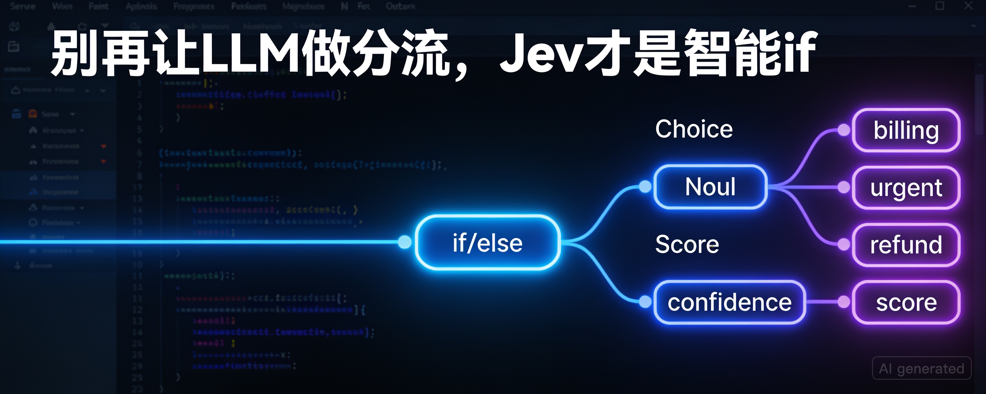 别再让LLM做分流，Jev才是智能if