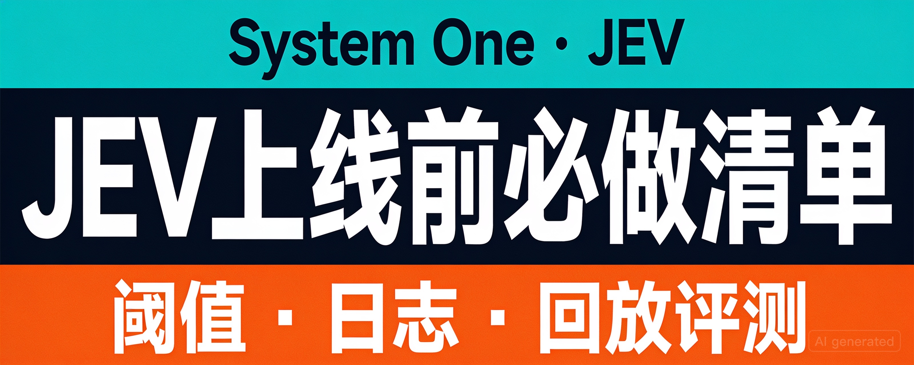 JEV 生产落地清单：阈值、日志与回放评测